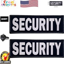 Durable Black Dog Patches - DO NOT PET Service Tags for Vests Harnesses 2 Pack