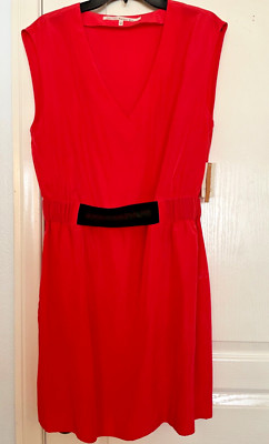 Rachel Roy Dress  V-Neck Sleeveless Pullover Exposed Elastic Waist Size 12 - NWT