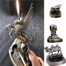 Animals Metal  Refillable Butane Gas Lighter Cigarettes Cigars Ashtray Ash Tray