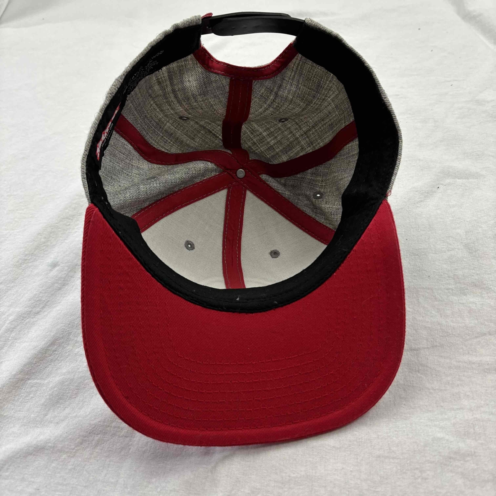 Marvel Deadpool Men Snapback Flat Cap Gray Red Ad… - image 6