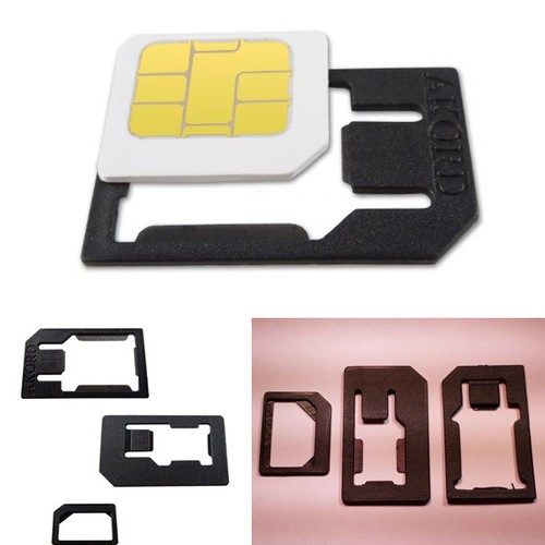 Convertitore Adattatore Kit Micro Scheda 4in1 Nano SIM Card per Iphone 5 6 Ipadv - 第 9/9 張圖片