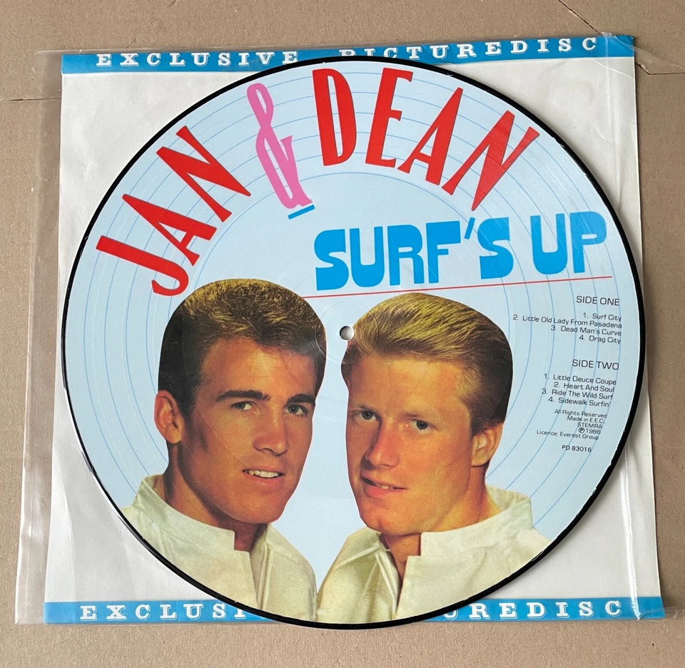 JAN & DEAN Surf's up HOLLAND PICTURE DISC LP EVEREST PD 83016 (1986) NEW-UNPL. - Photo 2/2