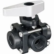 TeeJet 3 Way Manual Ball Valve 3/4" - AA344M-3-3/4-PP