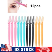 12 Pcs Eyebrow Razors Facial Hair Shaver Trimmer Face Hair Removal Safety Shaper