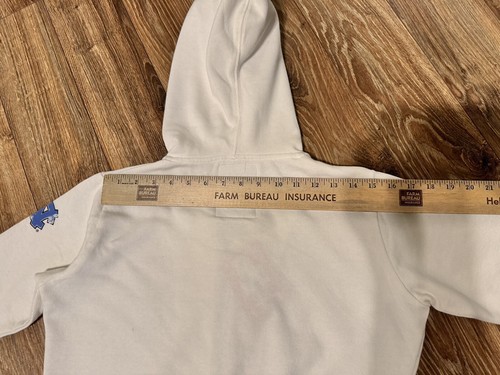 Colosseum Athletics North Carolina Tar Heels Hoodie Small Full Zip Jacket White - Picture 6 of 8