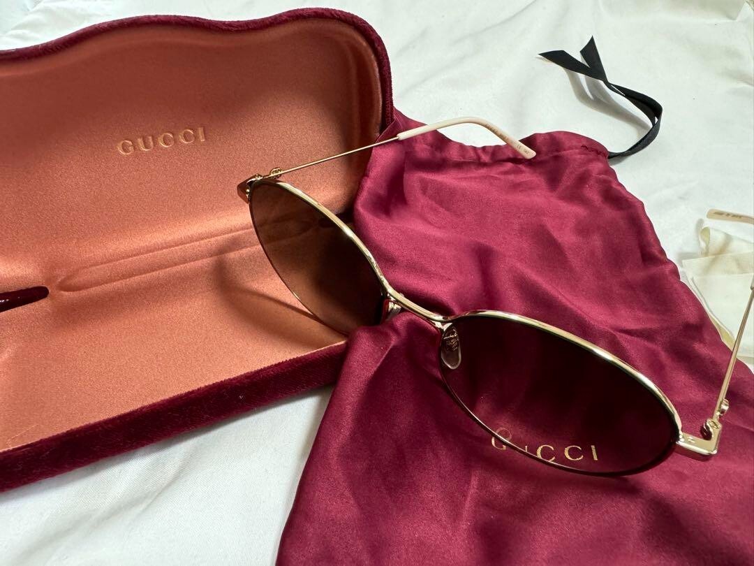 Gucci Sunglasses Case Oversize NEW GUCCI BLUE VELVET LARGE CASE EYEGLASSES SUNGLASSES CASE  main image 4