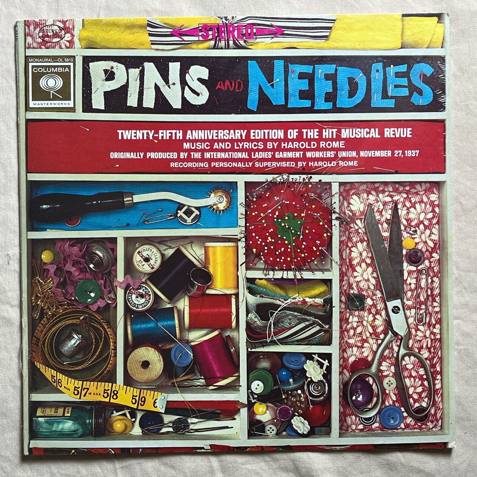 HAROLD ROME Pins And Needles 1970 Stereo Vinyl LP Columbia OS 2210 - MINT