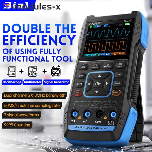 FNIRSI 2C23T 3-in-1 Digital Oscilloscope Multimeter Function Signal Generator US - Picture 4 of 24