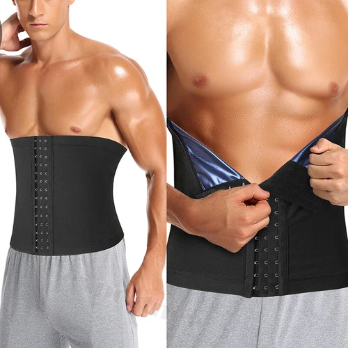 Herren Sauna Schweiß Taille Trainer Band Fatburner Trimmer Gürtel Gürtel Body Shaper - Bild 29 von 46