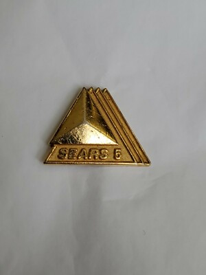 Sears Year Employee Service Award Tie Tack Pin Gold Color