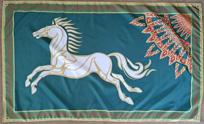 Königreich Rohan Pferd Polyester Flagge 5 Fuß x 3 Fuß - mit 4 Ösen