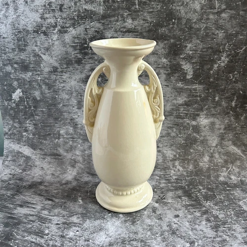 Beautiful White Cream Vintage McCoy Vase USA