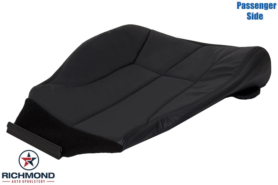 Cubierta de asiento de cuero inferior lateral gris oscuro para Dodge Ram 3500 2000 2001-pasajero Foto 4 de 4