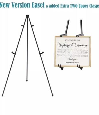 Easel Stand for Display Wedding Sign & Poster - 63 Inches Tall Easle for Display