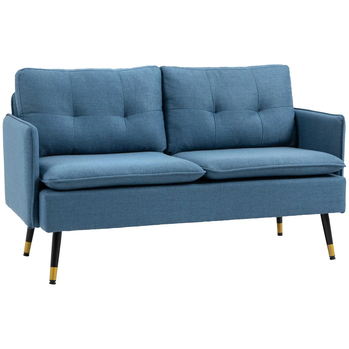 HOMCOM Modern Upholstered Two Seater Sofa for Bedroom Living Room