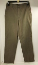 Liz Claiborne Cosette Dark Khaki Flat Front Pants. Size 12