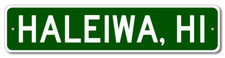 Haleiwa, Hawaii Metal Wall Decor City Limit Sign - Aluminum