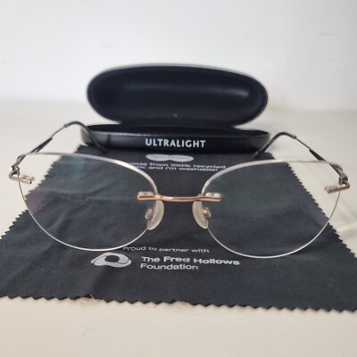 Specsavers Ultralight Titanium Rimless Eyeglasses Frames, LITE 304, 5004364