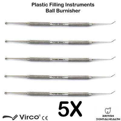 Virco UK Dental Amalgam- & Composite-Füllinstrumente Ball Burnisher 5-tlg Silber