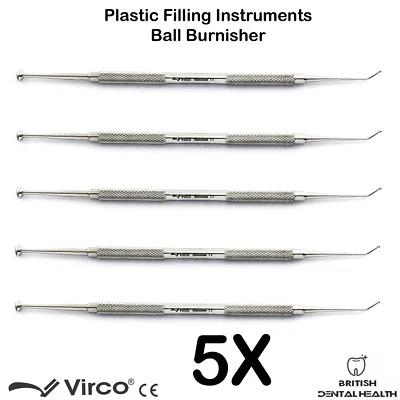 VIRCO UK Dental Composite Amalgam Plastic Filling Ball Burnisher Instruments Restorative
