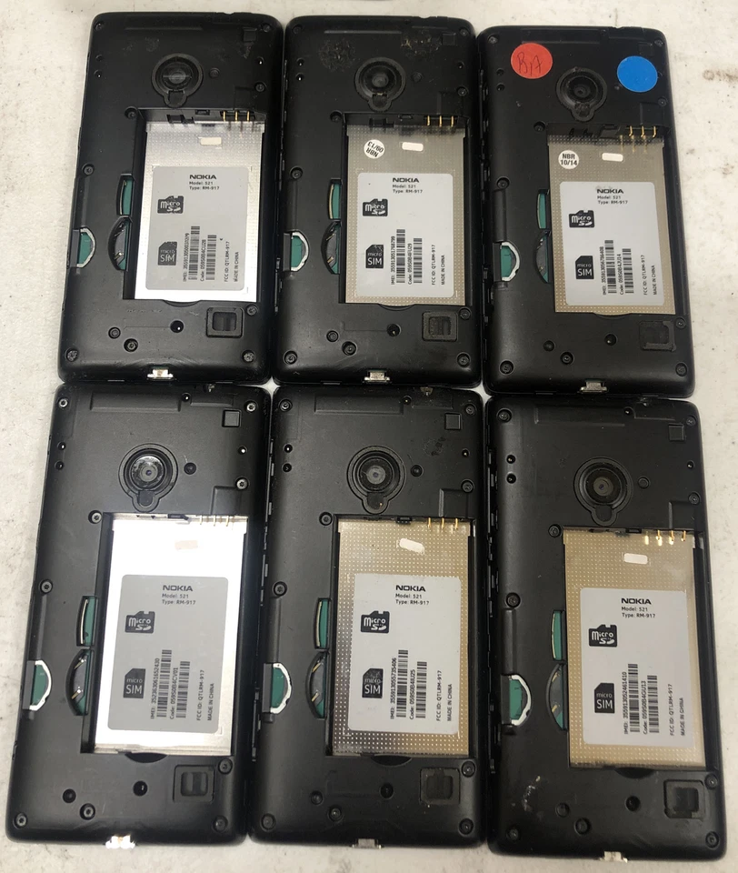 Nokia Lumia 521 RM917 T-Mobile Windows Phone Black Lot Of 6 Untested - Image 4 of 4