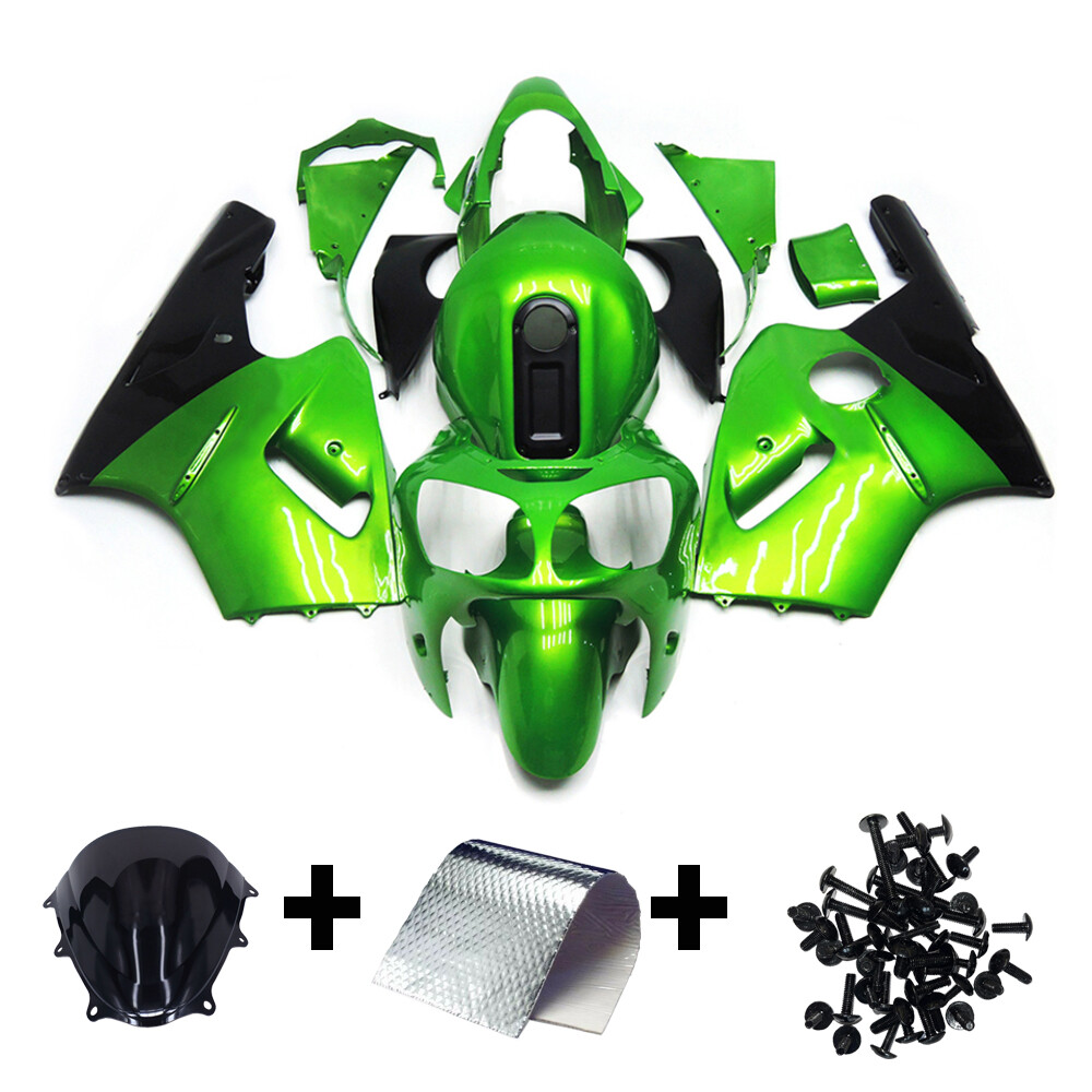 Injection Green Fairing Kit for Kawasaki Ninja ZX12R 2000-2001