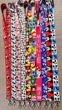 Lot 10pcs cartoon mickey minnie mix Lanyard Mobile Phone ID Card KeyChain Holder