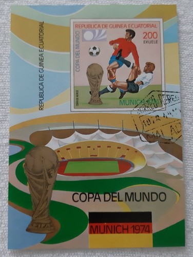 Äquatorialguinea - Michel Block-Nr. 96 "Fußball-WM´74" aus 1974 - gestempelt - Bild 1 von 2