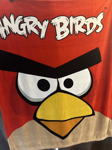 Angry Birds Throw Blanket Fleece Angry Birds Commonwealth 60” X 46” Red - Picture 2 of 3