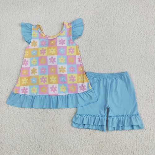Adorable Toddler Girls Sister Summer Colorful Daisy Clothing - Picture 5 of 8