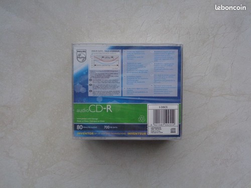5-pack CD-R Audio PHILIPS 80 - CD R 80min / 700MB Neuf - Photo 2/3