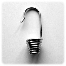 Hardened Steel Spiral Wire Hooks Shock Bungee Cord Rope Elastic End For 6-8mm