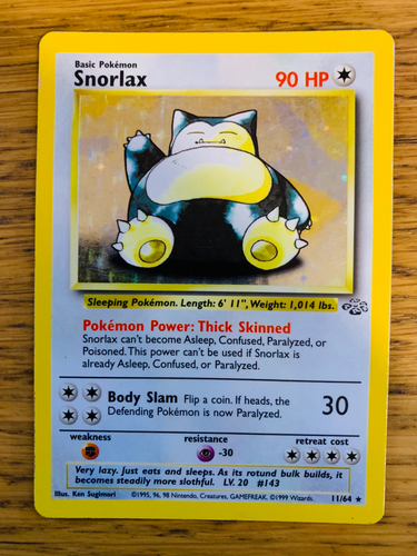 Snorlax (11/64) Holo Jungle Set Pokemon Card! FAST & FREE P&P! - Picture 19 of 78