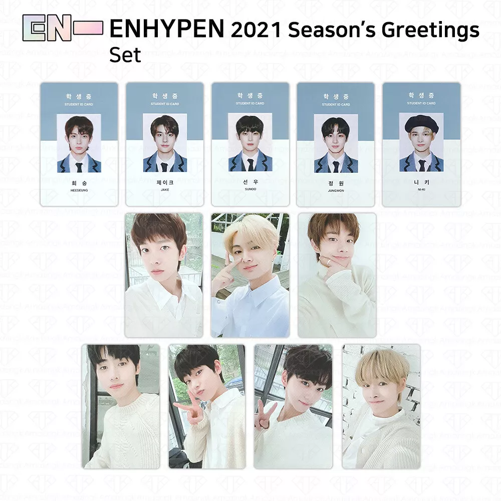 Enhypen 2021 Season's Greetings Photocard Student ID Card Jungwon Niki Jake KPOP
