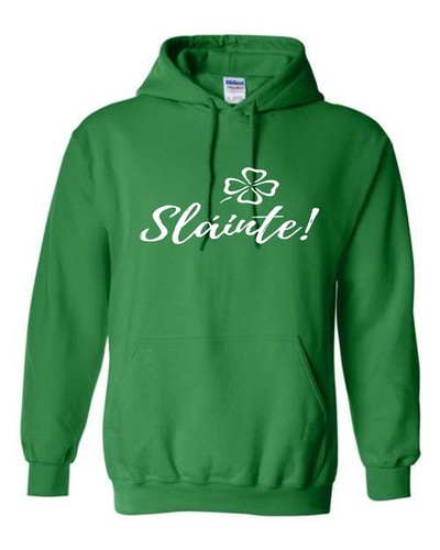 Slainte Sláinte Irish Cheers St Patrick's Day Unisex Hooded Sweatshirt 176 - 第 1/2 張圖片