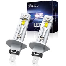 H1 Led Headlight Bulb Kit High Low Beam 6500k Super White 20000lm Upgrade