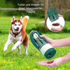 Premium Hunde-Trinkflasche 2-in-1: Wasser-Spender & Napf Futterbehälter BPA-frei