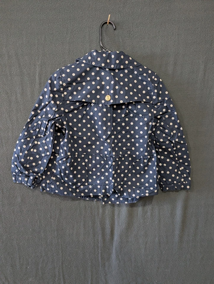 Blazer cropped Juicy Couture azul marinho e branco bolinhas - Tamanho M - Imagem 2 de 4