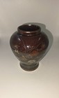 Japanese National Silver Company Vintage Brown Floral Porcelain Vase 4.5" — photo 2