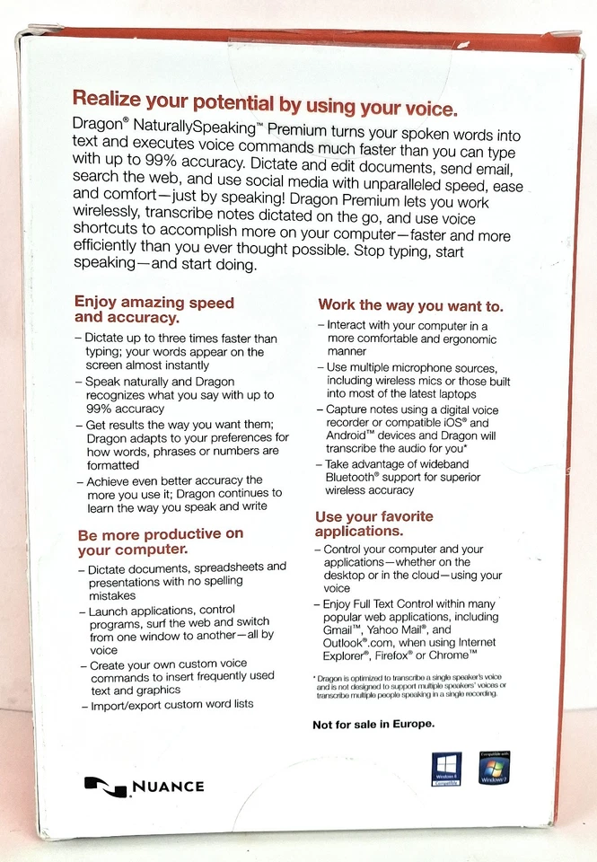 NUANCE Dragon Naturally Speaking PREMIUM Speech Recognition Software Version 13 - Image 3 of 4