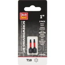 Do it Best 1 In. T10 Torx  Ready Screwdriver Bit (2-Pack) QJDIB-SC-023 SIM
