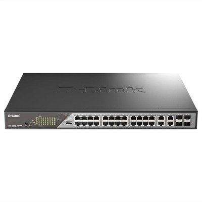 D-Link DSS-200G-28MPP/E Desktop PoE Surveillance Switch Glasfaser (LWL) ~D~