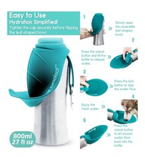 Dog Travel Water Bottle  Portable Pet Dispenser  Leakproof Outdoor Bottle
