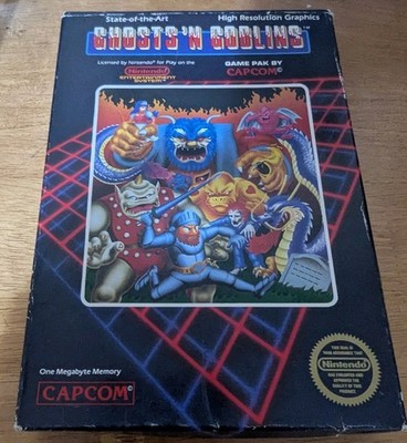 Ghosts 'n Goblins (Nintendo Entertainment System, 1986) Box And Cart No Manual