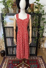 Vintage 90's Red White Floral Sundress