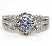 1CT Treated White Sapphire 925 Genuine Sterling Silver Ring Sz 9 MB5-7