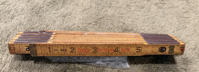 Vintage Lufkin X46 Extension Rule Folding Wood Ruler 72'' Made In USA