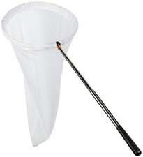 RESTCLOUD Insect and Butterfly Net with 16" Ring, 59" Handle, White