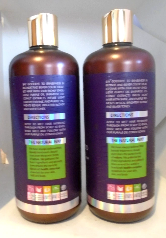 Artnaturals фиолетовый шампунь для окрашенных светлых и серебристых волос 16 унций 2-УПАКОВКИ - Изображение 2 из 2