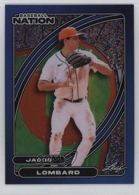 2026 Leaf Baseball Nation Blue Prismatic 17/49 Jacob Lombard #88 Rookie RC o7m